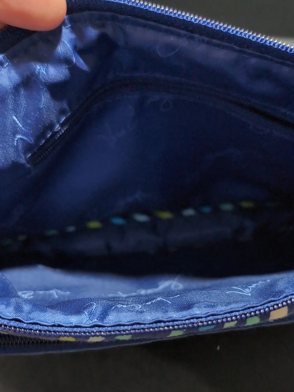Vera Bradley Katalina Showers Blue/Green Quilted Crossbody Bag. - Picture 5 of 8